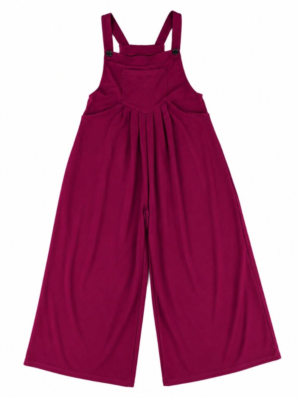 Halara Women’s S Burgundy Wide Leg Overall Jumpsuit Pleated Pockets